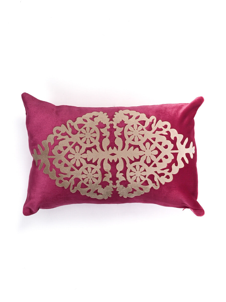 Gold on sale embroidered cushion