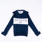 Kids Navy Blue and White Sweat Suit