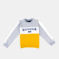 Kids Grey/Yellow/White Color-Blocked Sweatsuit