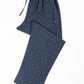 Men Navy Blue Premium Triple Beam 100% Cotton Pajama